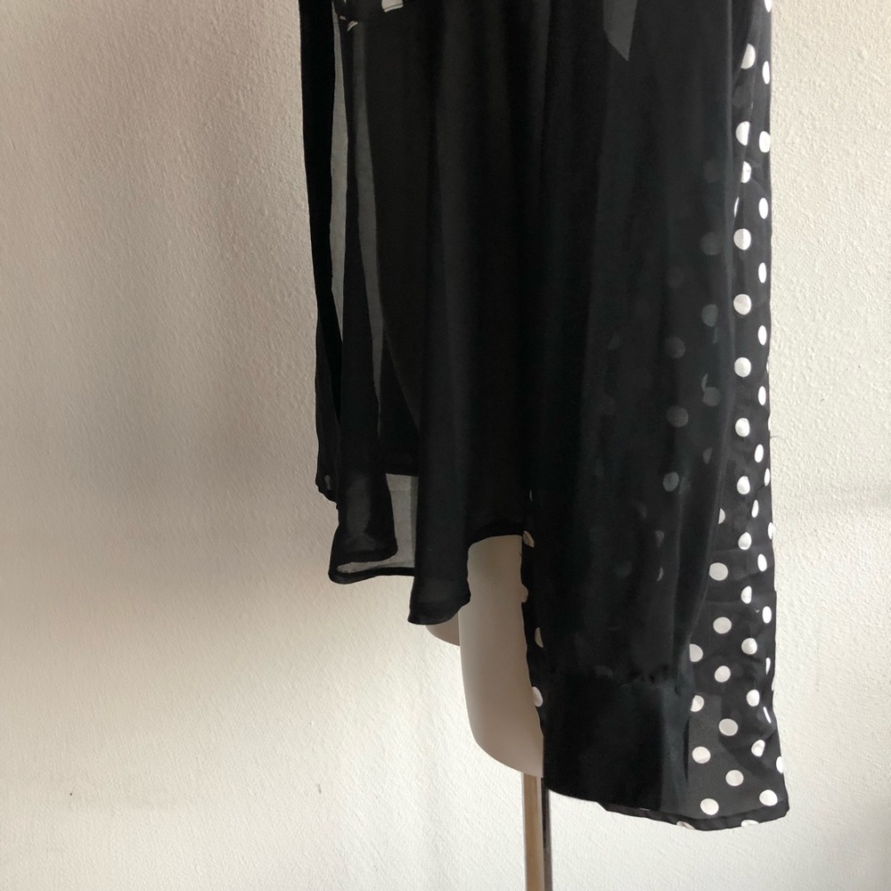 MINKPINK | sheer | polka dot | black and white | M - Picture 3 of 7